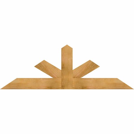 Ekena Millwork Saratoga Rough Sawn Timber Gable Bracket, Western Red Cedar, 72"W x 24"H x 2"D x 6"F, 8/12 Pitch GBW072X24X0206SAR00RWR
